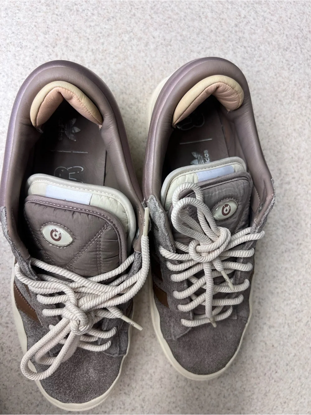 adidas Campus Suede Sneaker in Gray and Brown